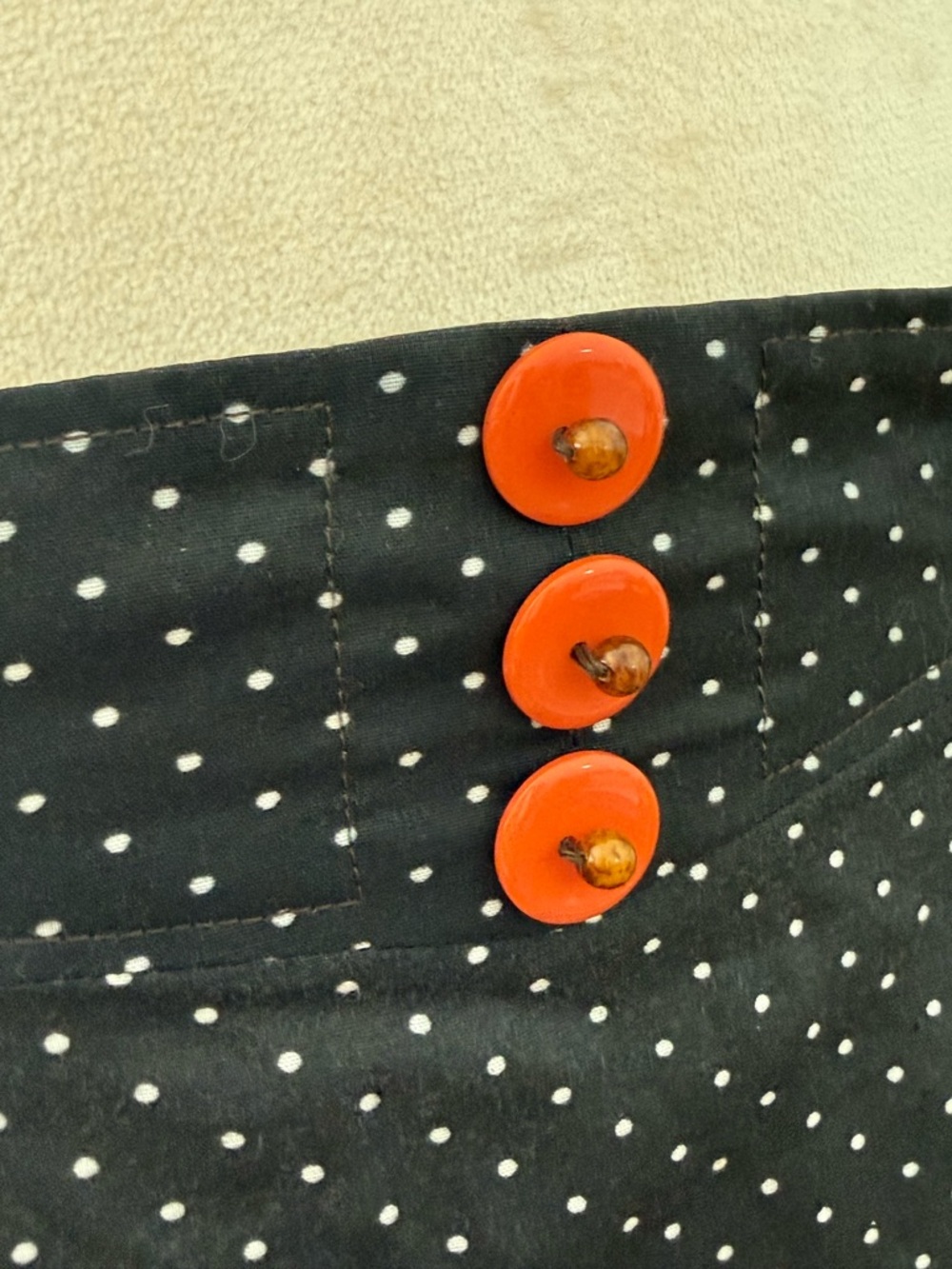 🥓 Bacon Handmade Patchwork Apron Skirt Pockets Tie-On Lined Retro Kitchencore 🥓 - Picture 3 of 8